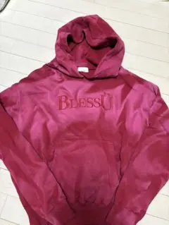 BlessU バーガンディ パーカー
