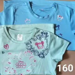 ドライ ディズニー ツムツム Tシャツ 160 150 速乾 女の子