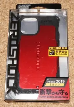 新品★エレコム iPhone11Pro ゼロショック レッド 外箱傷み
