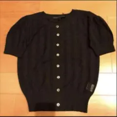 ルック マークバイ MARCBY 黒カーディガン 半袖 ブラック