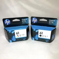 HP インクカートリッジ61 ブラック3色カラー2個セット