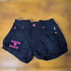 美品EARTH MAGIC ファーリボン付ショートパンツ160