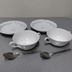 スープカップ　皿　スプーン 2人用