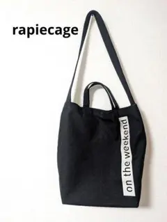 超美品　rapiecage　キャンバストート　バッグ　ブラック