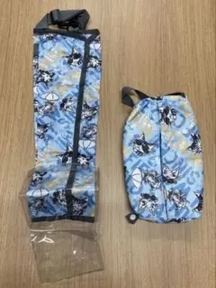 猫デザイン 長傘用カバーとティッシュケース入れセット