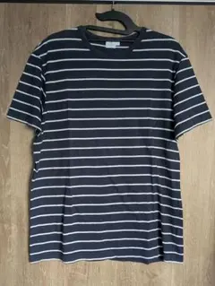 sunspel ボーダーTシャツ ネイビー L