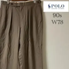 90s POLO RALPH LAUREN/ウールスラックス/ブラウン