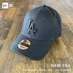 【サイズ調整可】New Era★LA 9Forty Cap ブラック×ブラック
