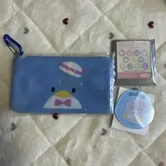 サンリオ　ケース付きクールマフラー　タオル　キーホルダー　タキシードサム　2点