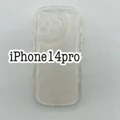 iPhone14proケース プクプク クリアケース クリア　透明