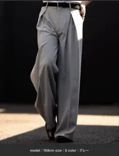 【CLEL】Linen Blend 3D Tuck Slacks