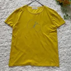 ミナペルホネン　Mサイズ　choucho Tシャツ　半袖　イエロー　M〜L