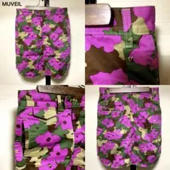 最終値下 高級 ブランド muveil カモフラ キャンプ スカート 日本製