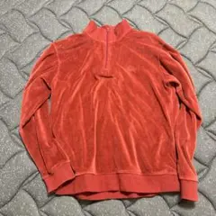 売り尽くし！セール！Stussy レッド ハーフジップアップ トレーナー
