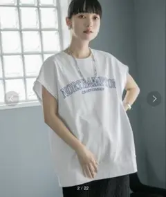 LOWRYS FARM オーバーサイズプリントTシャツ