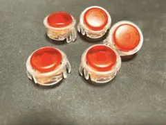 PWS 新V2 24mm アケコンボタン 5個セット　赤色