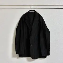 イッセイミヤケ メン 20ss 異素材切り替え コットンジャケット ブラック