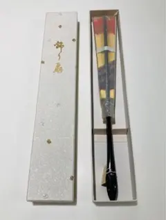 【新品未使用品】飾り扇 29cm 金 松竹梅 朱妻 飾り扇 舞扇子 着物
