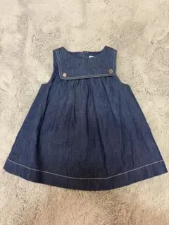 Jacadi デニム ノースリーブ ワンピース 12M