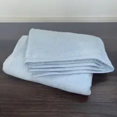 未使用 綿毛布 ブランケット シングル 140×200㎝ 綿100% 水色