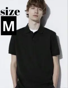 【未使用】UNIQLOドライカノコポロシャツ男女兼用M 黒