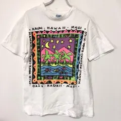 Hanes 90s USA製 オールド レトロ 古着 ハワイ イラストTシャツ