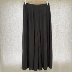 美品✦GU イージープリーツパラッツォパンツ L 黒ブラック ゆったり