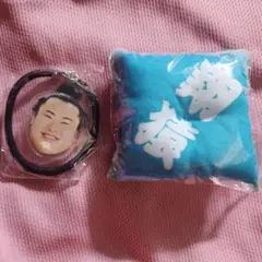 大相撲ガチャ　翔猿　座布団キーホルダー　ヘアゴム　セット