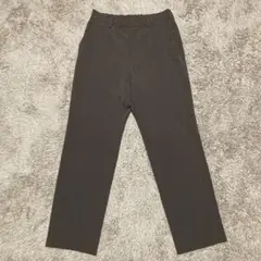 アダムエロペ　ダークグレー ストレッチ テーパードスラックス　ウエストゴム