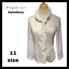 ❇アリスバーリー Aylesbury❇美品 ピンクストライプ シャツ ブラウス