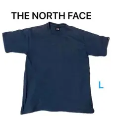 ノースフェイス　半袖TシャツLネイビー綿100% THE NORTH FACE