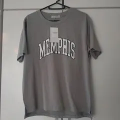 MEMPHIS プリント Tシャツ Lサイズ グレー