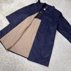 ✨タグ付き✨ Aquascutum ステンカラーコート 比翼 ネイビー