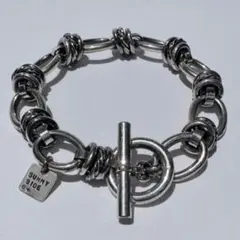 Twisted Ring Cable Link Chain Bracelet