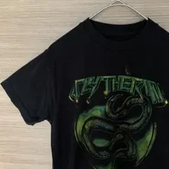 ハリーポッター オフィシャルスリザリン Tシャツ バックプリント ブラック黒S
