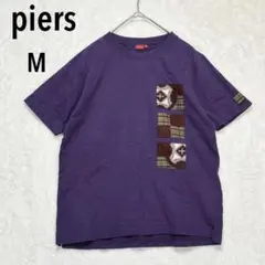 Tシャツ M 半袖 パッチワーク アジアン カジュアル トップス ゆるカジ 古着