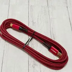 USB Type C ケーブル 3m レッド　iPhone15 GALAXY