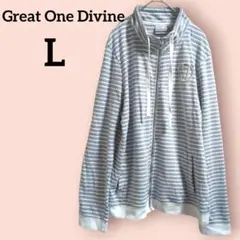 Great One Divine【L】ストライプパーカー 薄手 羽織り 春秋