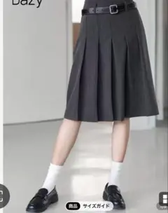 SHEINプリーツスカート 膝丈 グレー