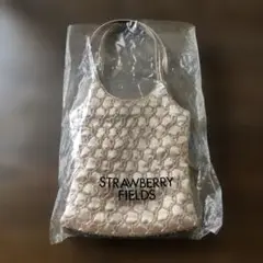 STRAWBERRY FIELDS ベージュ キルティング トートバッグ