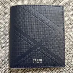 新品未使用TAKEOKIKUCHI ⭐︎タケオキクチ二つ折り財布 ネイビー✖️グレー