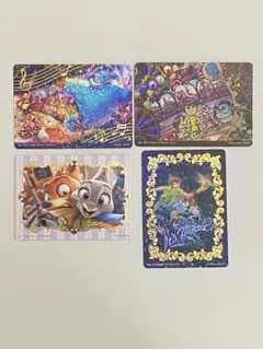 ディズニー　キラッとアートギャラリーカード4枚セット