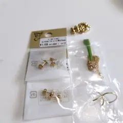 ゴールド メタル トライアングル型留め具 5個セット