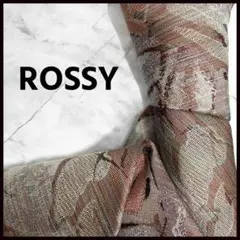 ROSSY ロッシー ネクタイ ピンクグレー系 総柄