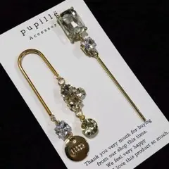 《№272》 ビジュー×ビジュー×アシメピアス