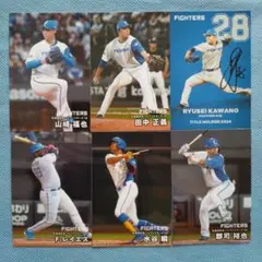 カルビー プロ野球 チップス カード 日本ハムファイターズ　 6枚セット ⑨