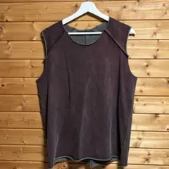 ⭐️値引⭐️アタッチメント✨美品✨切りっぱなし　顔料染めノースリーブ　3