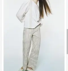 5日限定価格 ZARA フリル 長袖ニットカットソー