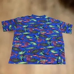 Columbia USA 魚柄 Tシャツ SIZE L