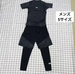 メンズ トレーニングウェア コンプレッション 3点セット ク66